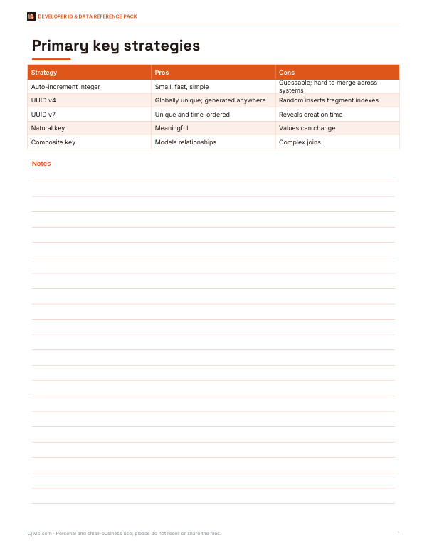 Preview of Printable Key Strategy Comparison Chart